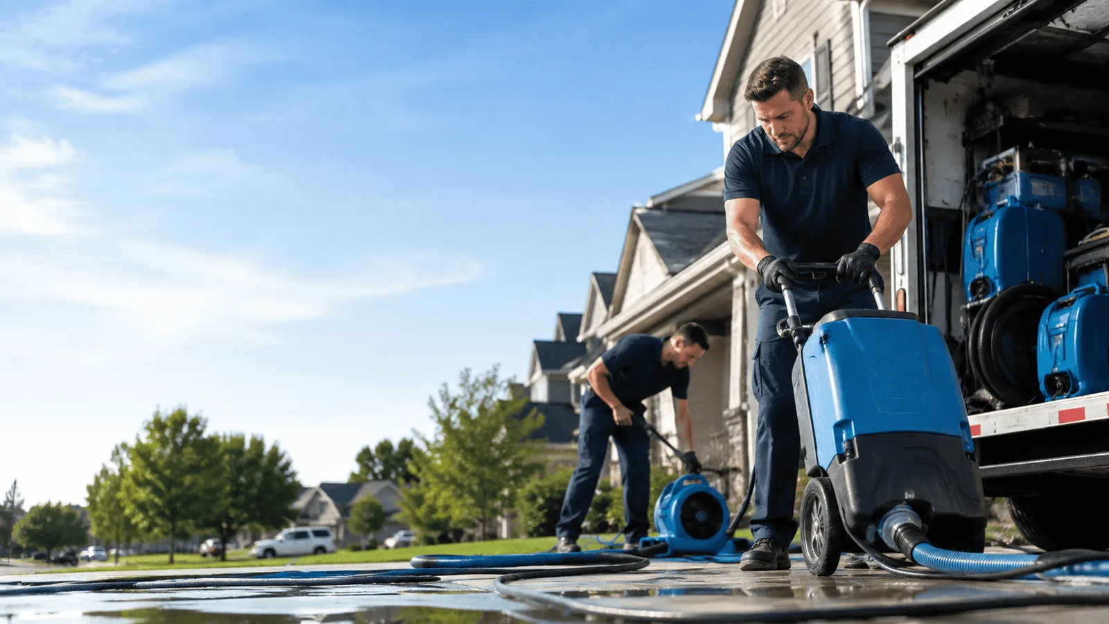 Dehumidification being performed in South Park, PA